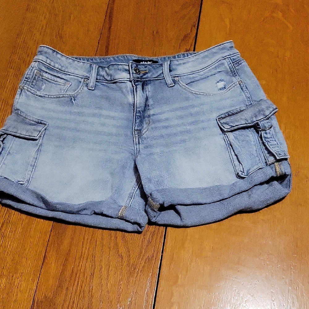 Stylish Light Blue Cargo Shorts for Women